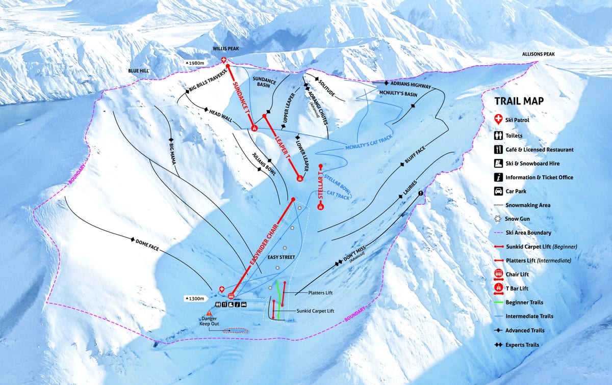 nieuw-zeeland skigebieden kaart