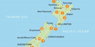 Auckland in nieuw-zeeland kaart