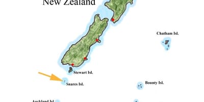 Kaart van nieuw-zeeland en omliggende eilanden