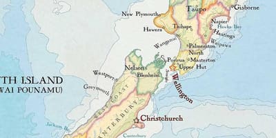 Kaart van nieuw-zeeland afdrukken