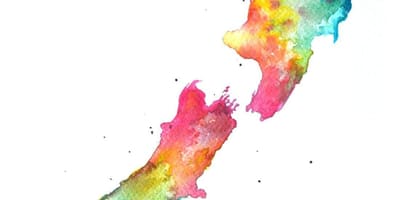 Kaart van nieuw-zeeland kunst