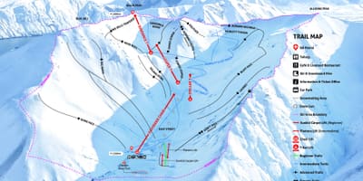 Nieuw-zeeland skigebieden kaart