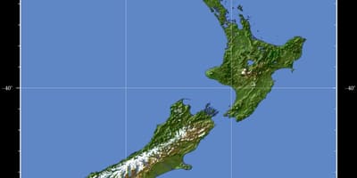 Nieuw-zeeland earth kaart
