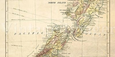 Kaart van het oude nieuw-zeeland